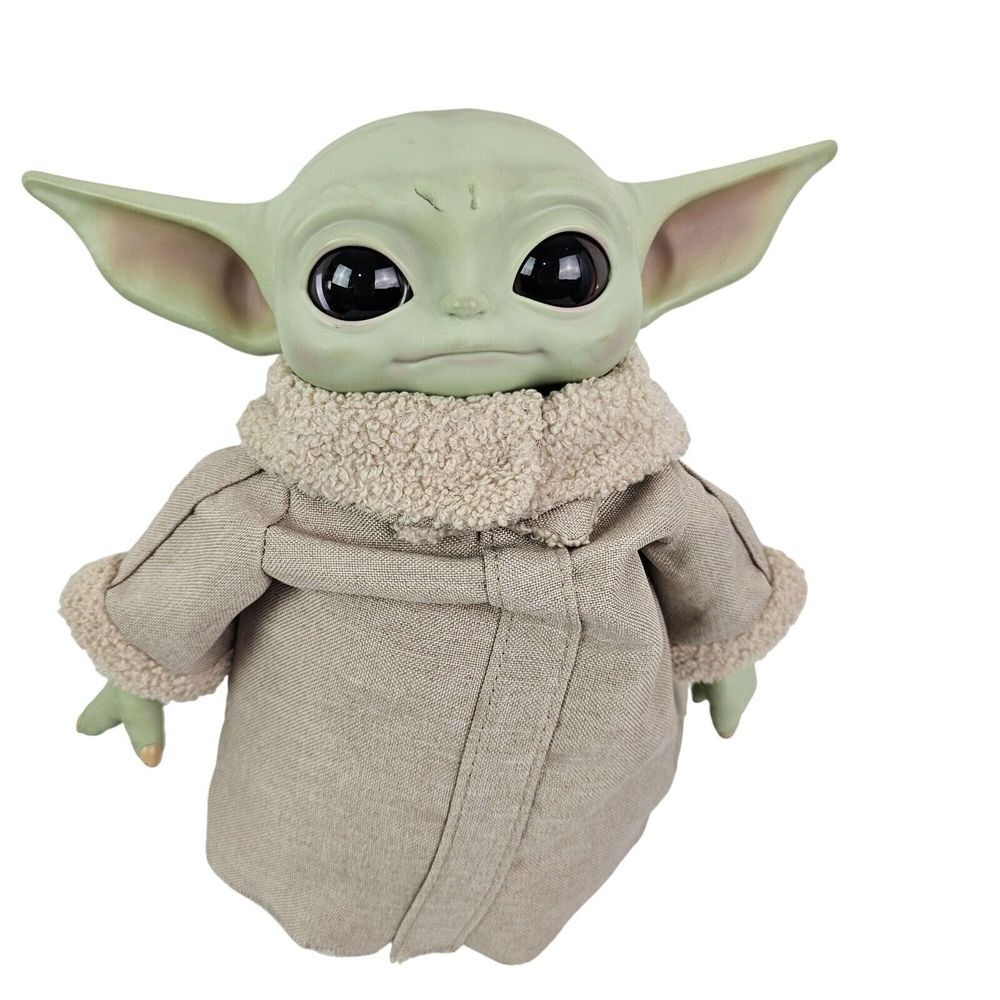 Baby Yoda Grogu Star Wars Mandalorian 11" Plush Beanbag Bottom GUC‎
